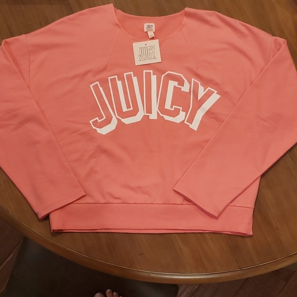 Juicy Couture Bold Logo pullover Sweatshirt Size Med - Picture 3 of 9